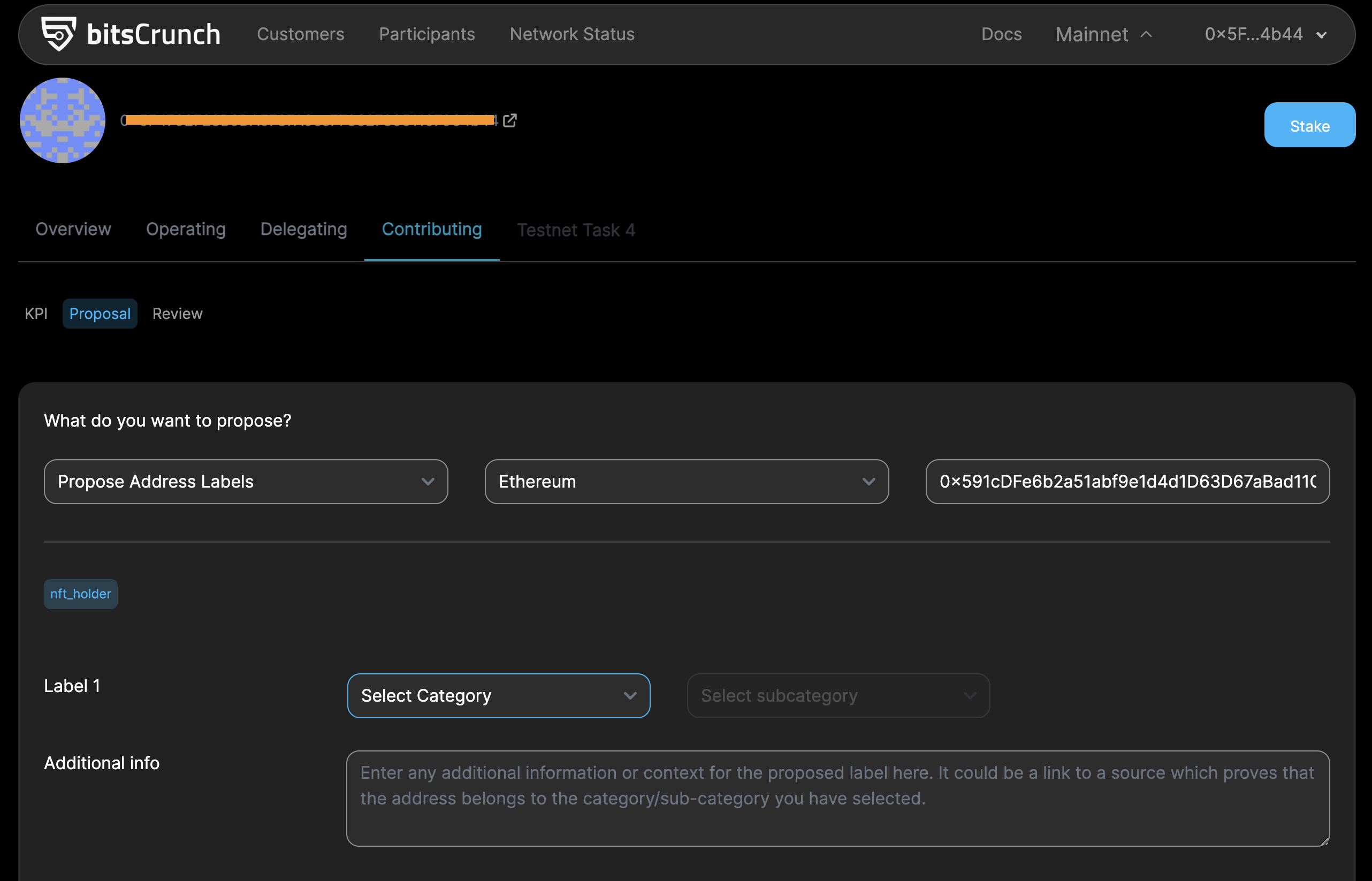 Select Proposal in the Contributing section