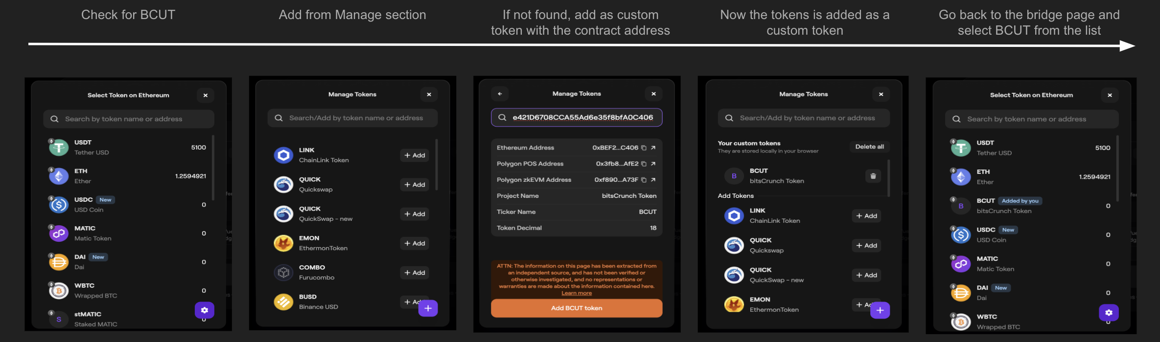 Token bridging