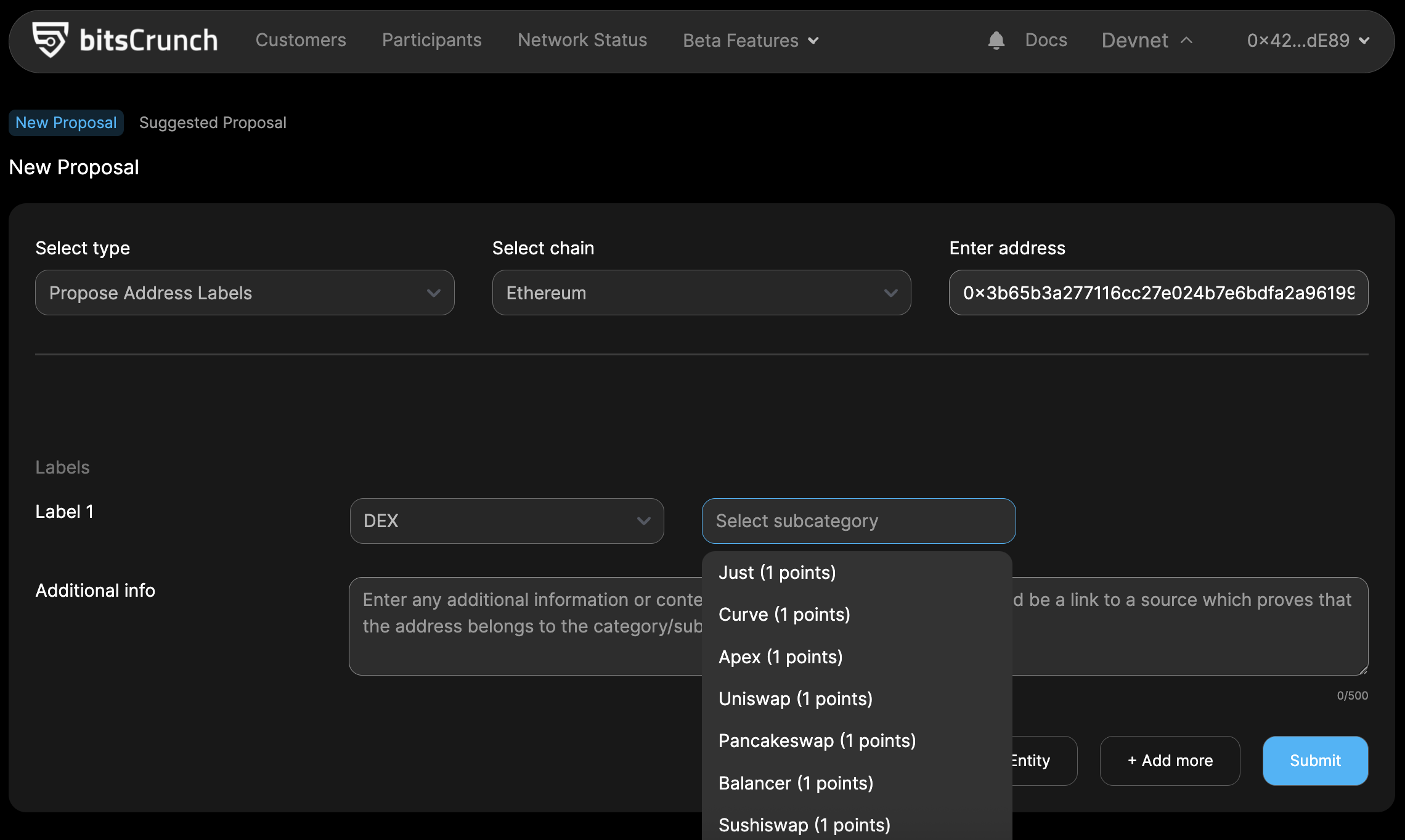 Select Proposal in the Contributing section