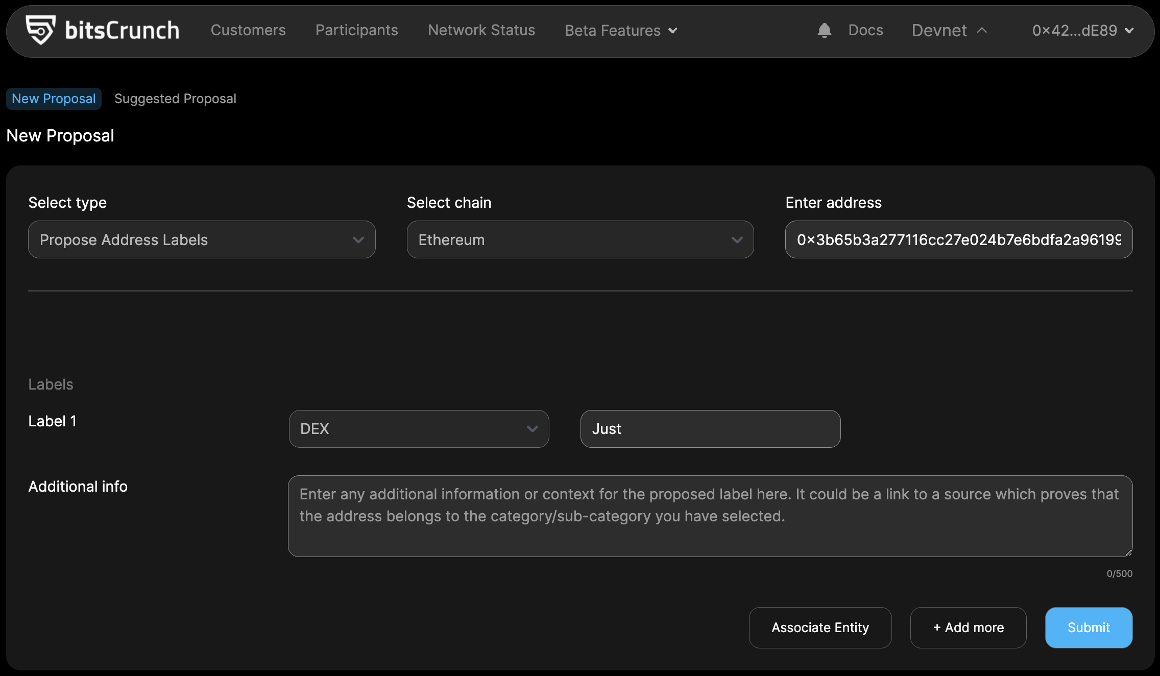 Select Proposal in the Contributing section